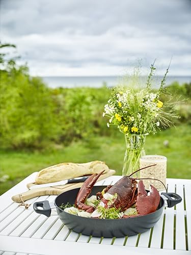 Scanpan Classic 4 1/2 Qt Nonstick Covered Low Sauce Pot – Metal Utensil Safe, Dishwasher & Oven Safe to 500°F, Works on Gas & Electric Stovetops, Black - Image 6