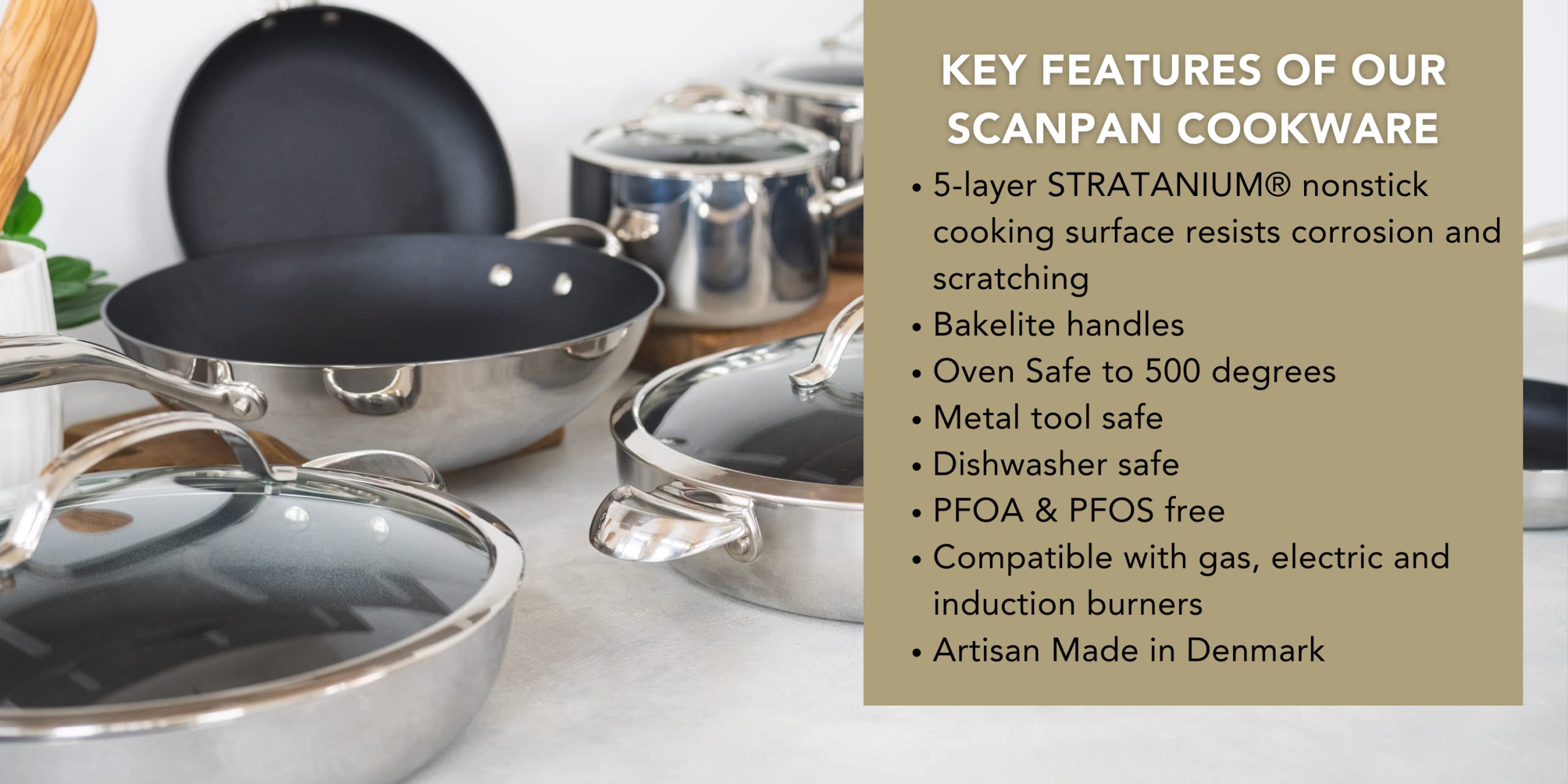 Scanpan Classic Plus 11 inch Nonstick Fry Pan – Compatible with Gas and Electric Stovetops, Metal Utensil Safe, Oven Safe to 500°F, Dishwasher Safe, Black - Image 5