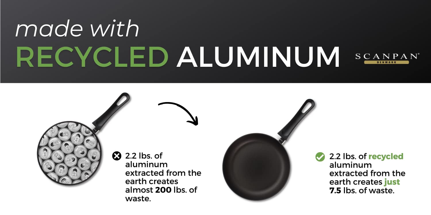 Scanpan Classic Plus 11 inch Nonstick Fry Pan – Compatible with Gas and Electric Stovetops, Metal Utensil Safe, Oven Safe to 500°F, Dishwasher Safe, Black - Image 6