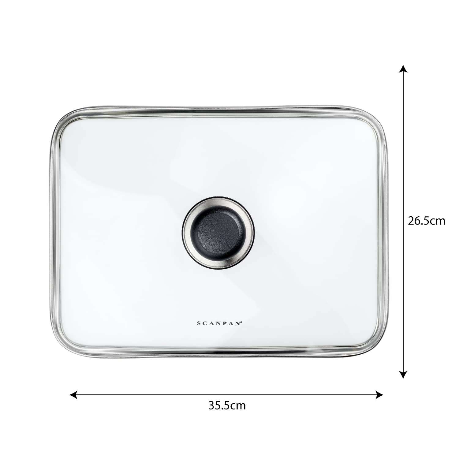 Scanpan Classic Rectangular Glass Lid, 15.25 x 10.5 inch - Image 3