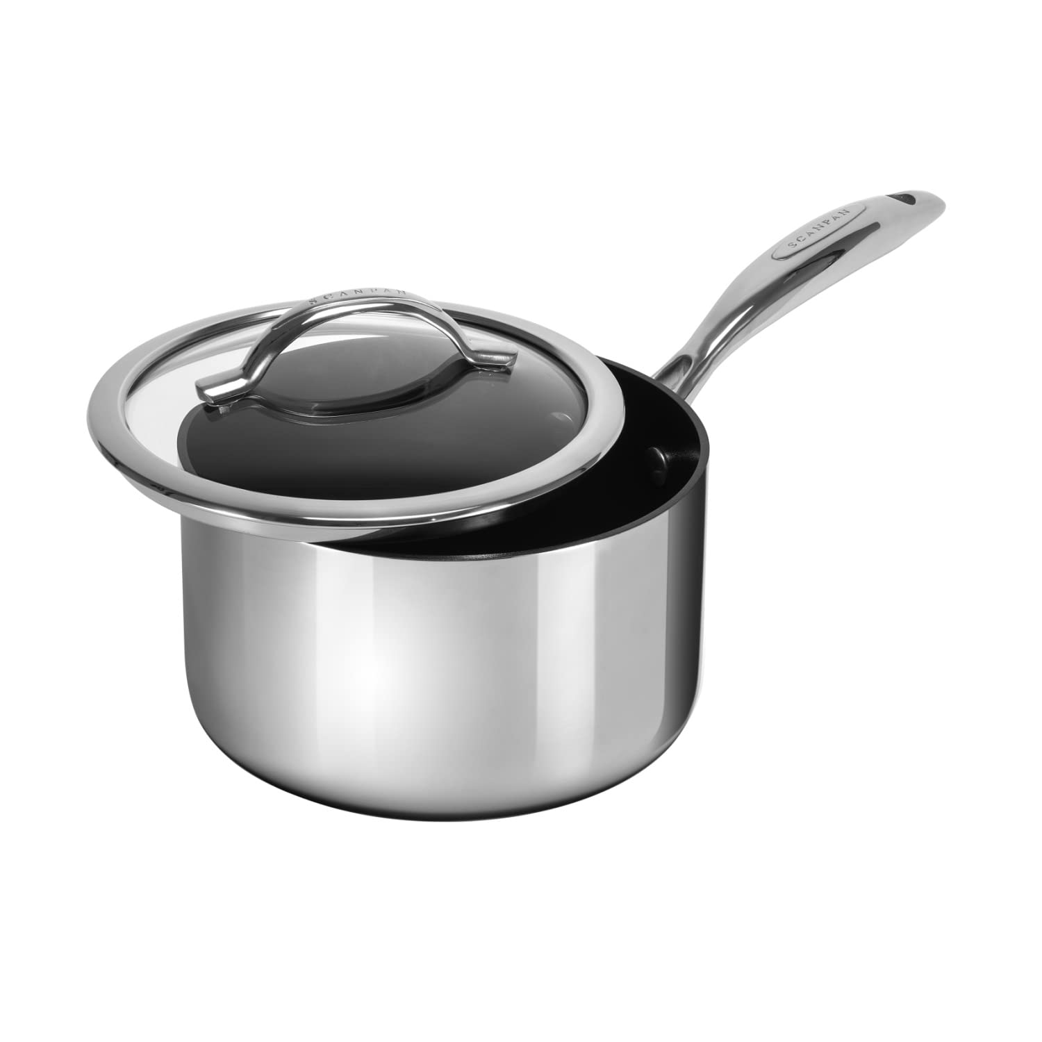 Scanpan HaptIQ 2.75 qt (7 inch) Stainless Steel-Aluminum Nonstick Saucepan with Lid – Compatible with All Cooktops, Induction Ready, Metal Utensil Safe, Oven Safe to 500°F, Dishwasher Safe - Image 3