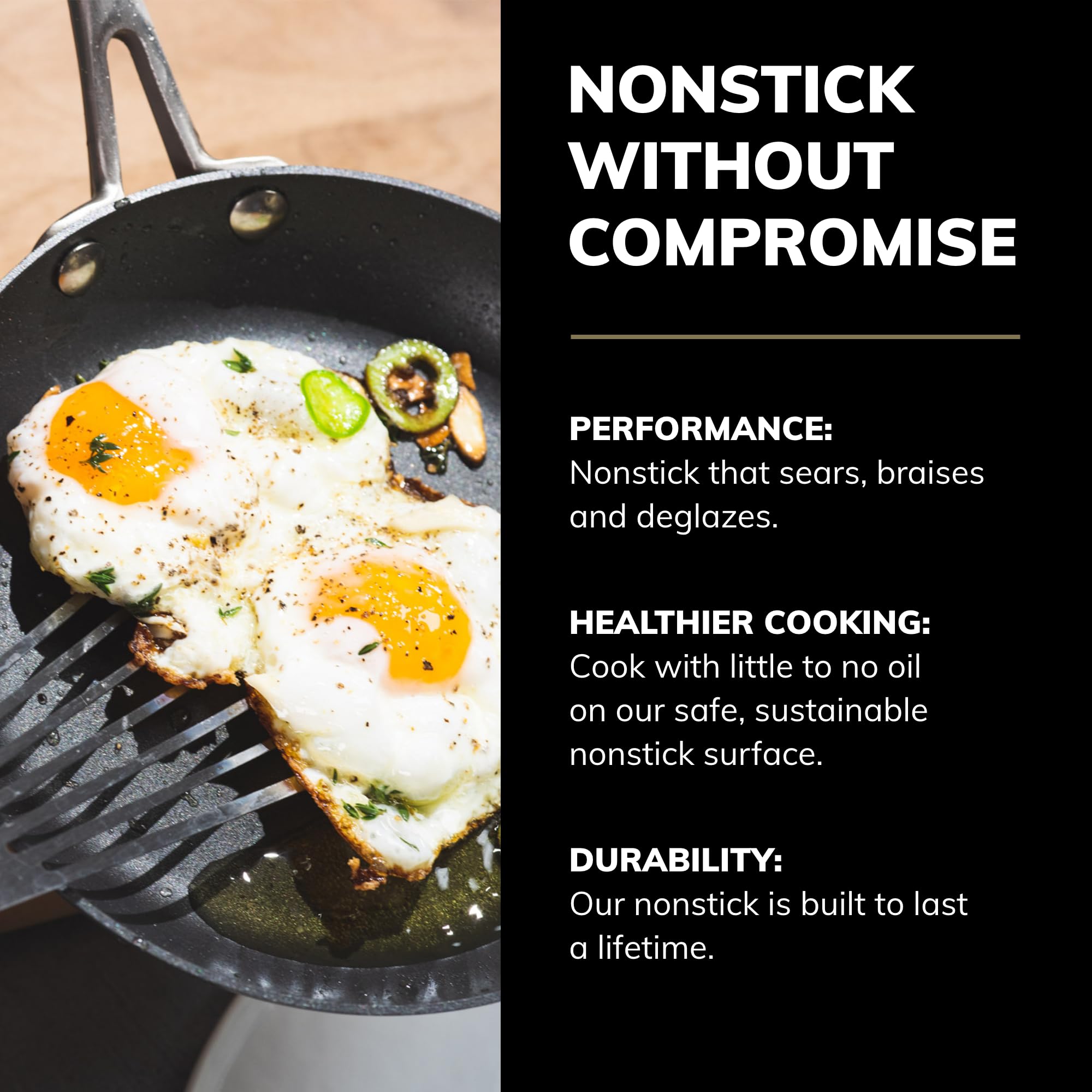 SCANPAN Professional 5-Piece Set - Easy-to-Use Nonstick Cookware - Dishwasher, Metal Utensil & Oven Safe - Made in Denmark - Image 3